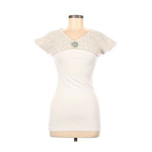 Guess Jeans Knitted Shrug Size Ivory Medium